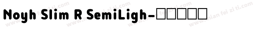 Noyh Slim R SemiLigh字体转换